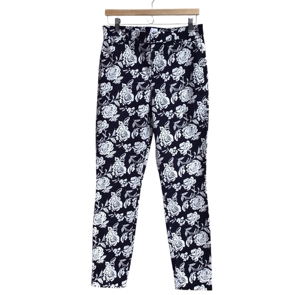 Gap Signature Skinny Ankle Khakis Blue White Floral Signature NEW - Picture 3 of 10